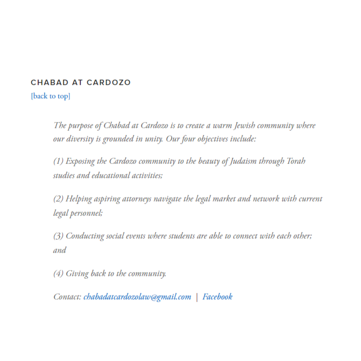 Jewish Category Near Me - Chabad at Cardozo
