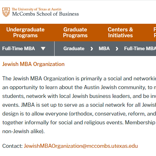 Jewish Category Near Me - UT Austin Jewish MBA Organization